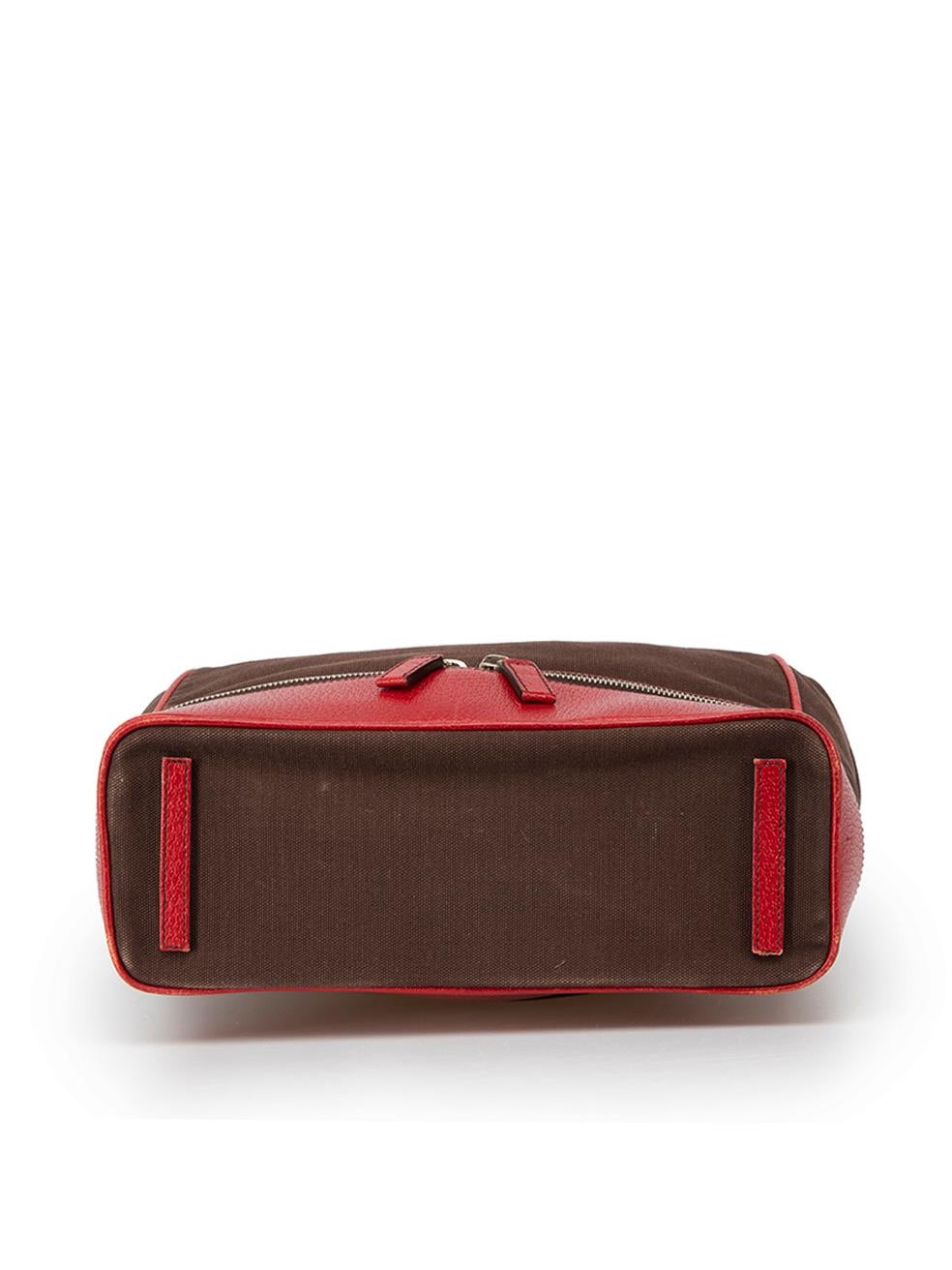 Prada Damen Vintage Rot & Brown Doctors Bag im Angebot 1
