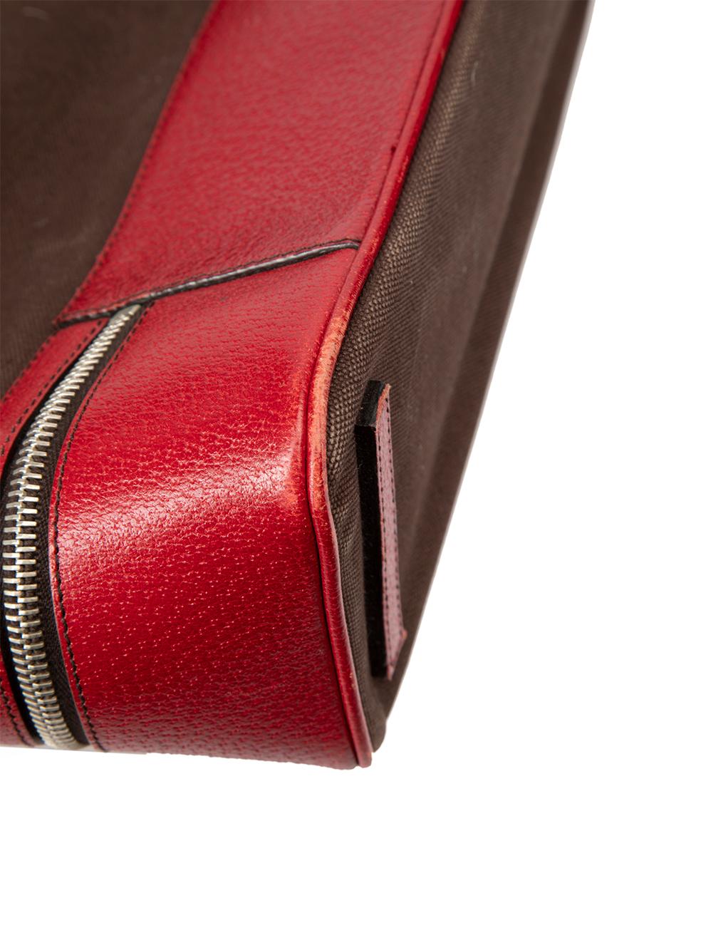 Prada Damen Vintage Rot & Brown Doctors Bag im Angebot 4
