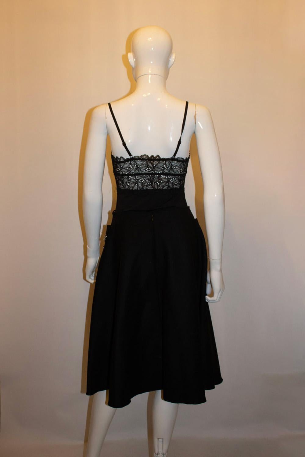 Prada, wonderful  embellished Black wool skirt In Good Condition For Sale In London, GB