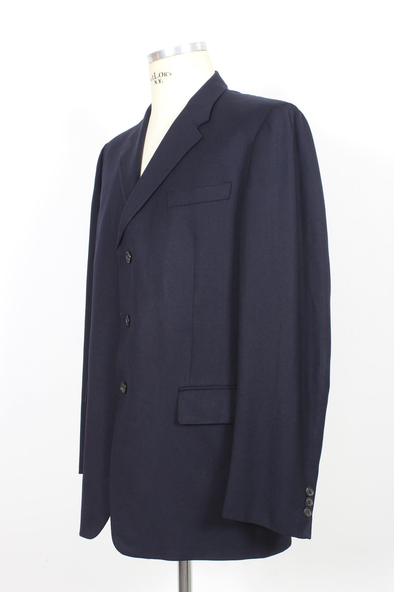 Men's Prada Wool Blue Navy Classic Evening Blazer 2000s