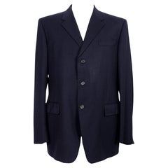 Prada Wool Blue Navy Classic Evening Blazer 2000s