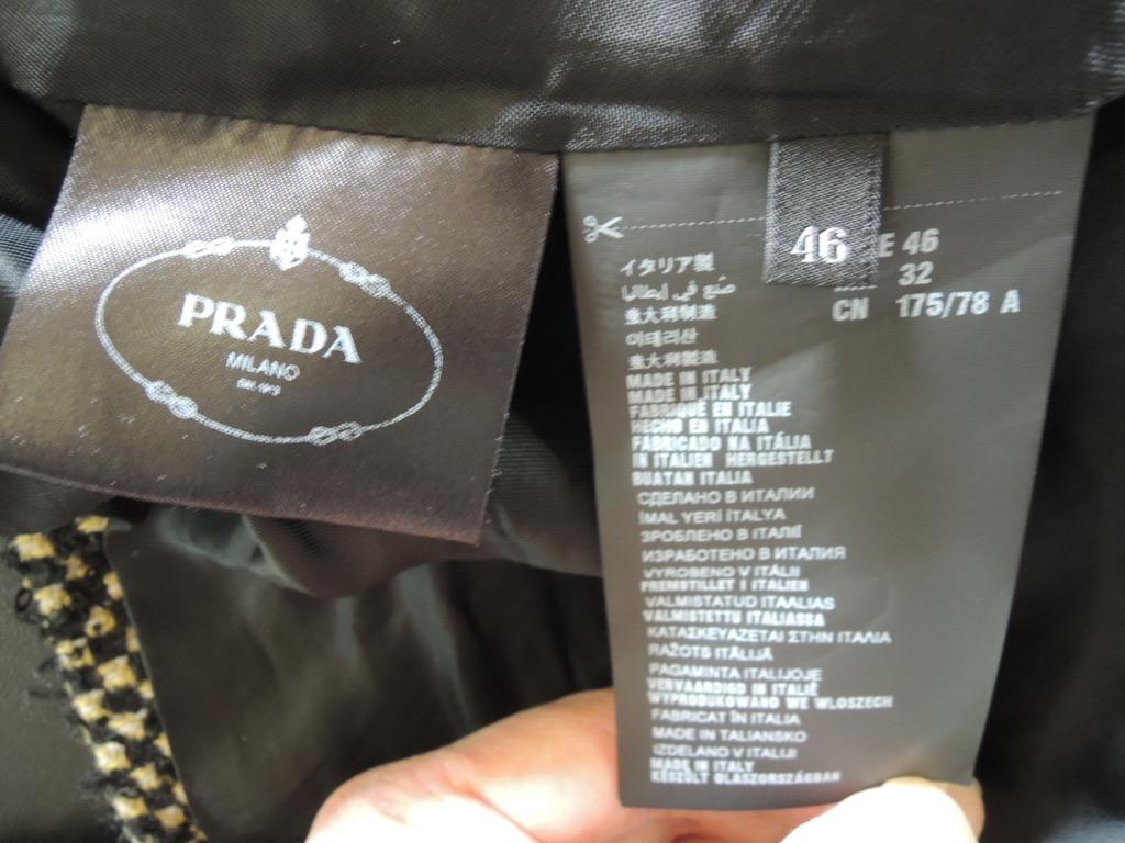 Prada Wool Check Skirt Suit For Sale 2