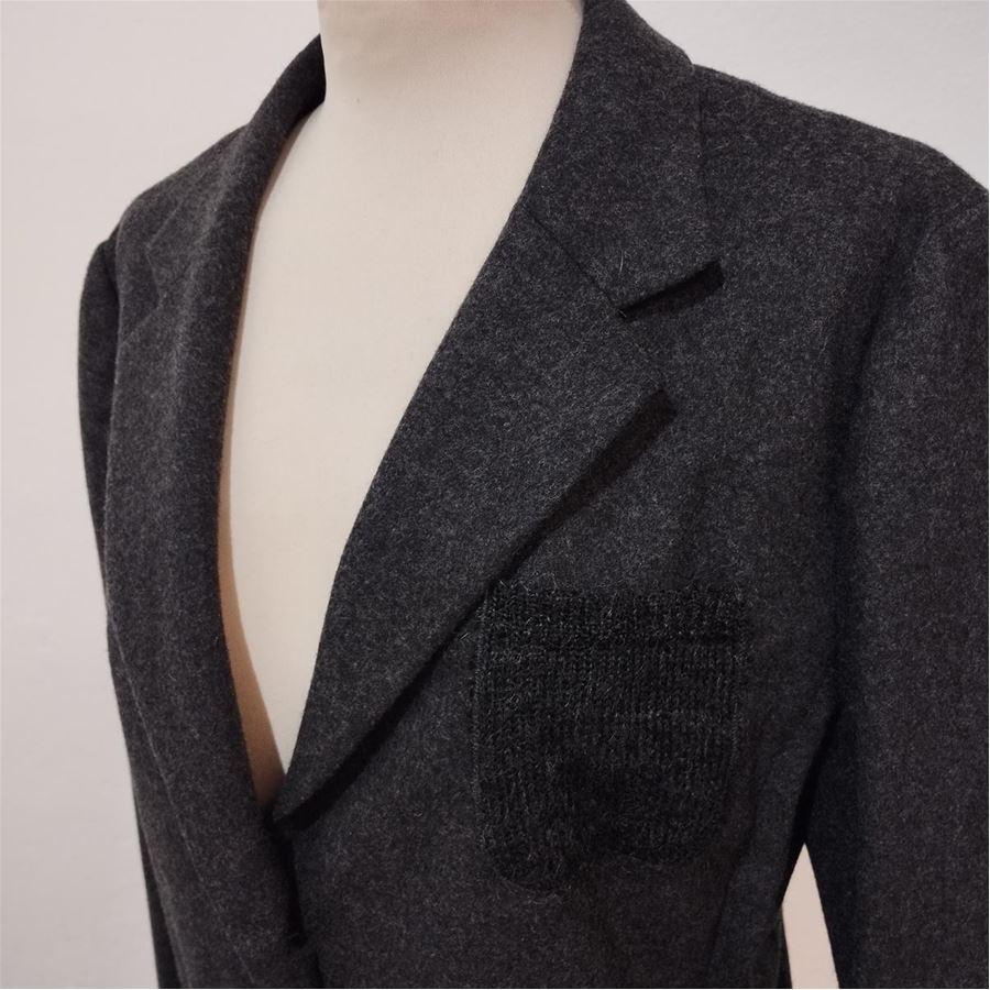 Black Prada Wool jacket size 46 For Sale