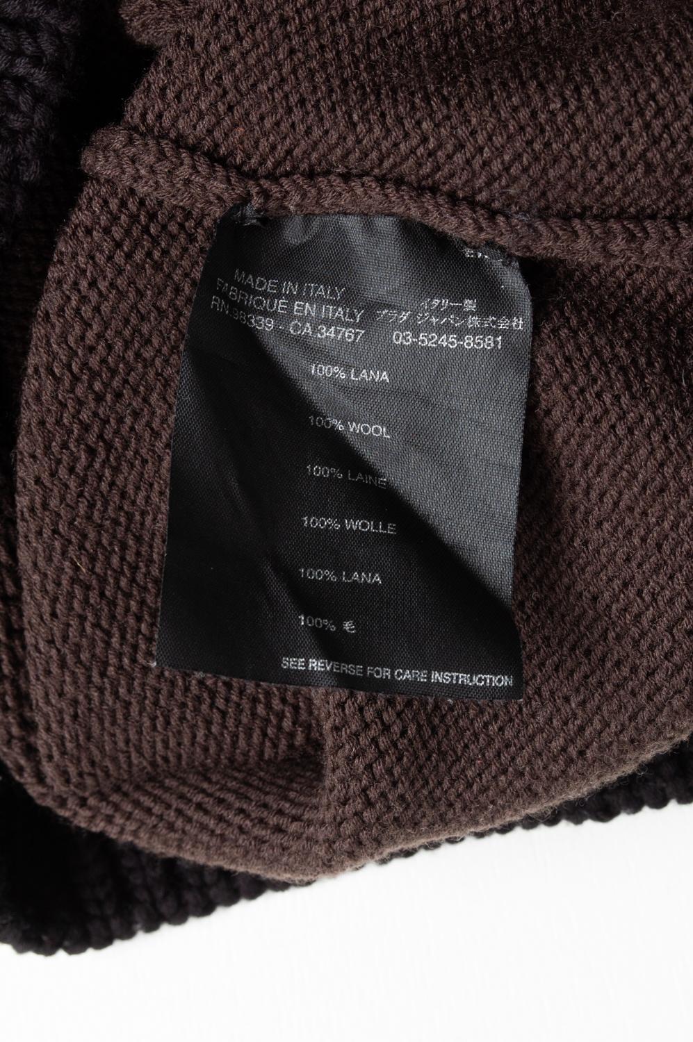 Prada Wool Men Sweater Heavy Knit Size 48ITA (Medium) S582 For Sale 1