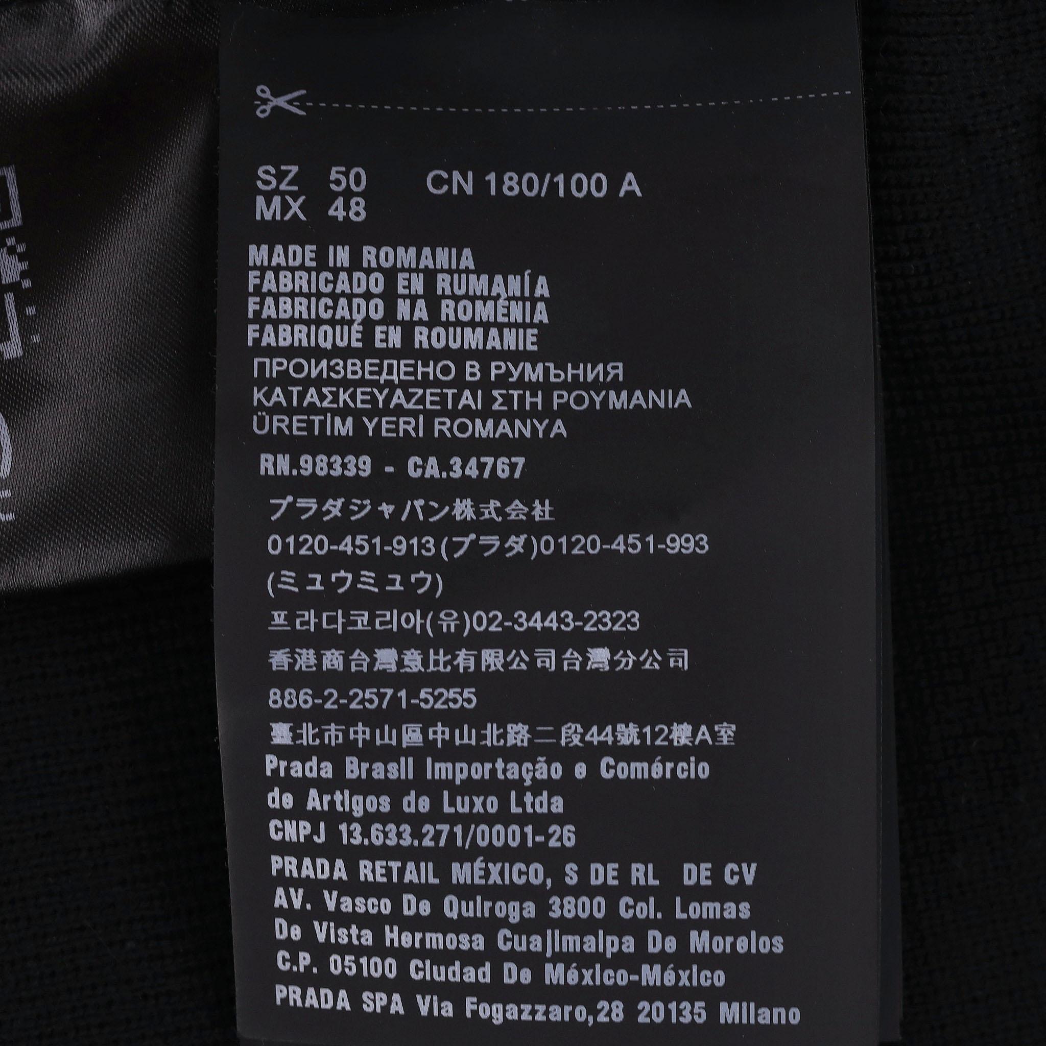 Prada Wool & Nylon Bomber Jacket For Sale 1