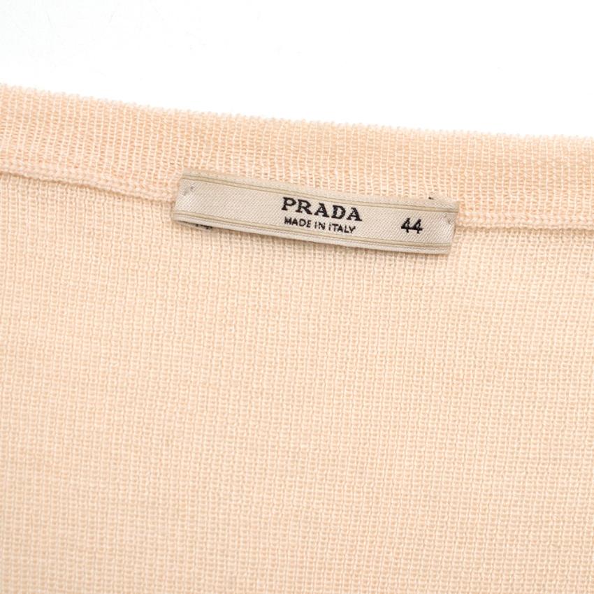 Prada Wool V-Neck Jumper M 44 In Excellent Condition In London, GB