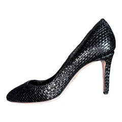 PRADA Hand-Woven Leather Pumps High Heels Office Shoes 38