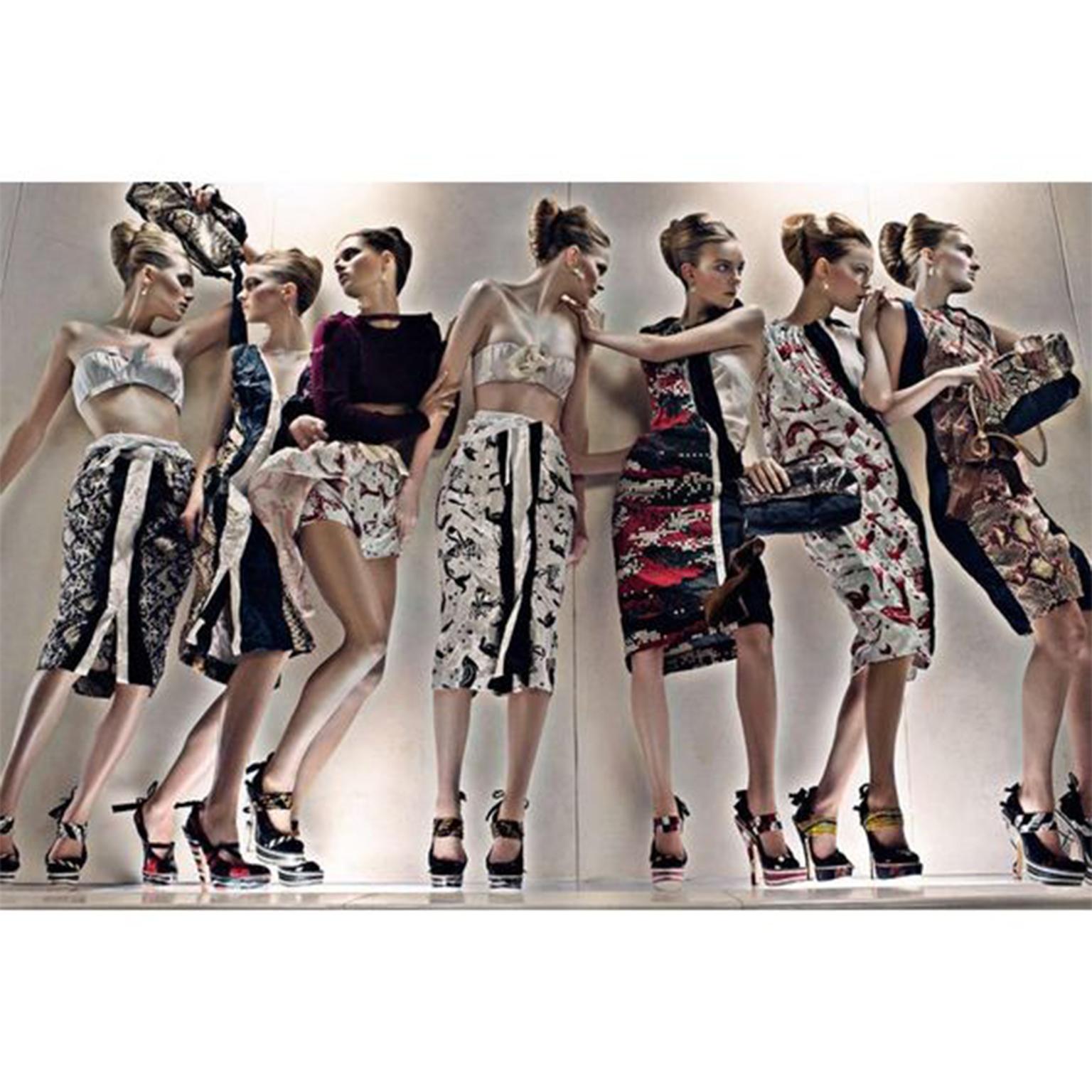 Prada Wrinkled Mermaid Print Dress SS 2009 For Sale 6