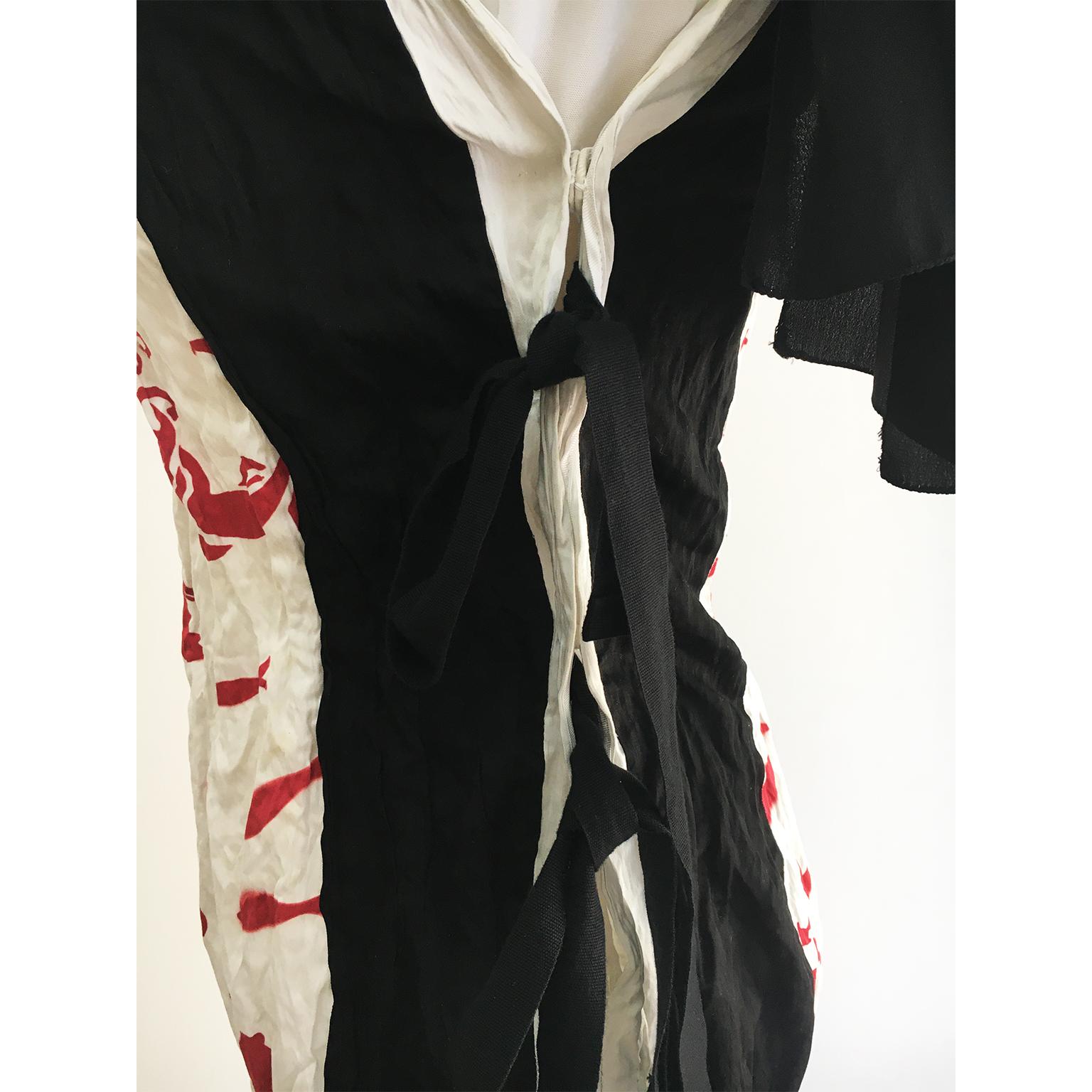 Prada Wrinkled Mermaid Print Dress SS 2009 For Sale 1