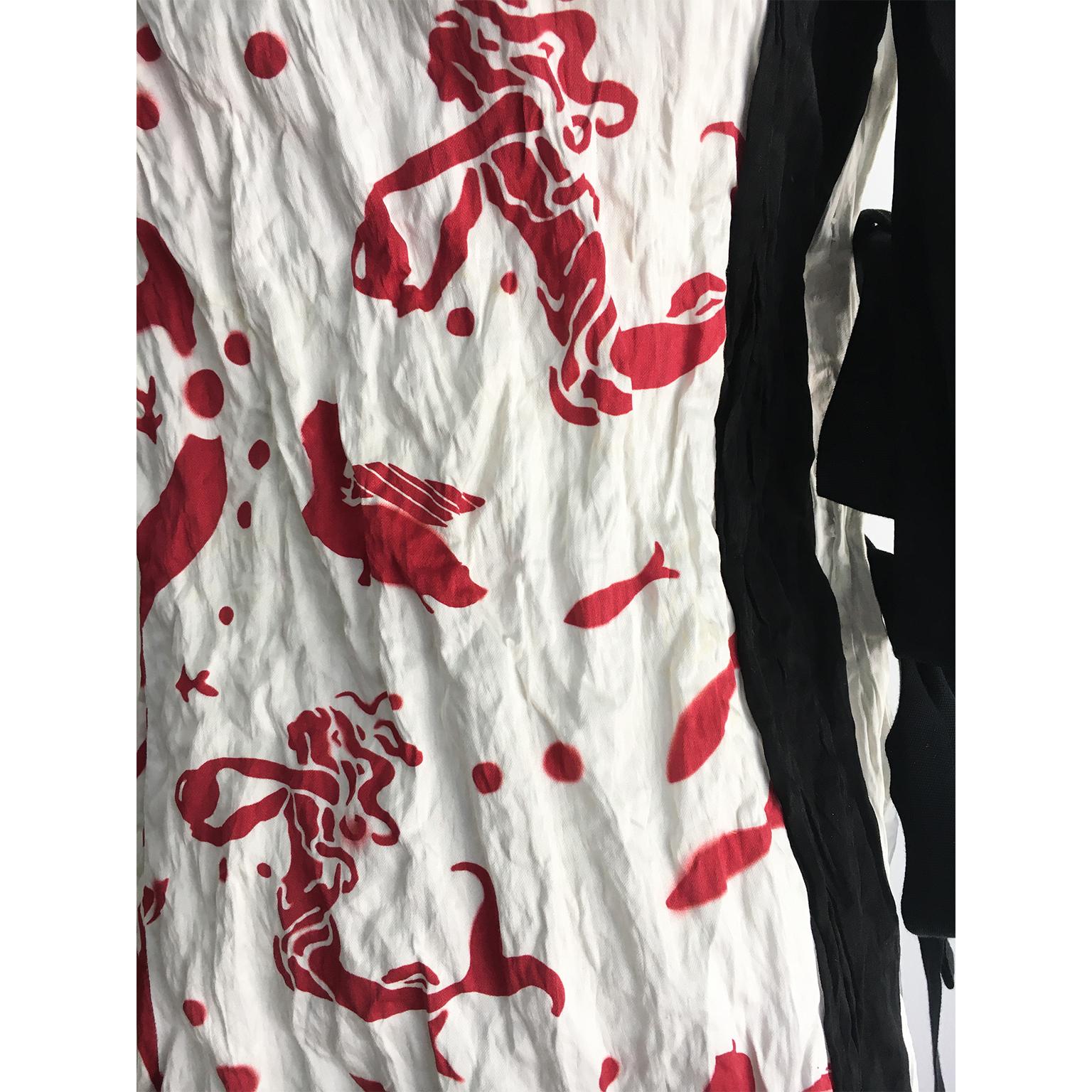 Prada Wrinkled Mermaid Print Dress SS 2009 For Sale 2