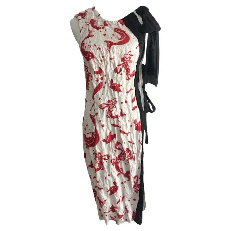 Abito Prada con stampa a sirena stropicciata SS 2009 in vendita su