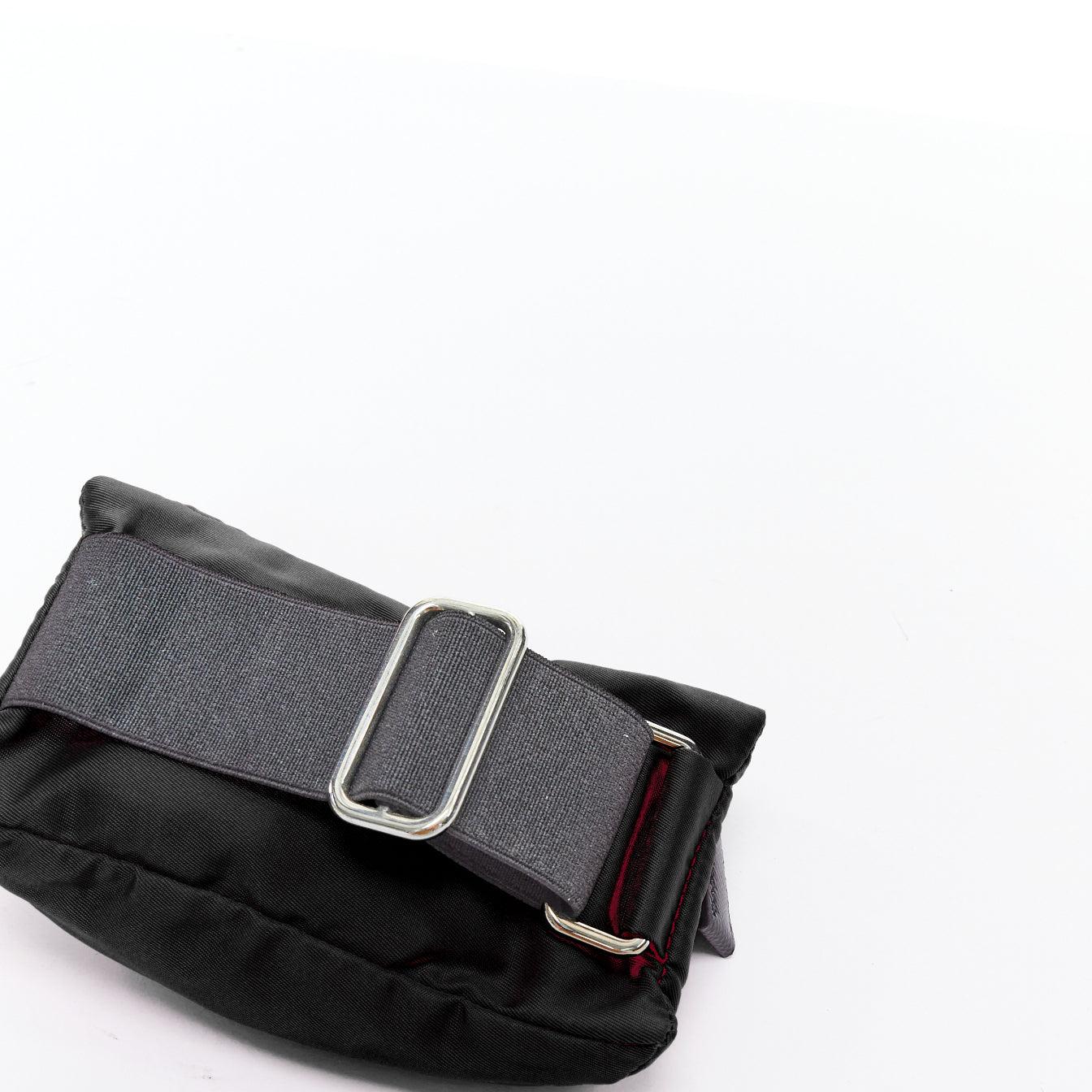 PRADA Wrist Pouch black tessuto nylon triangle logo arm bag 2