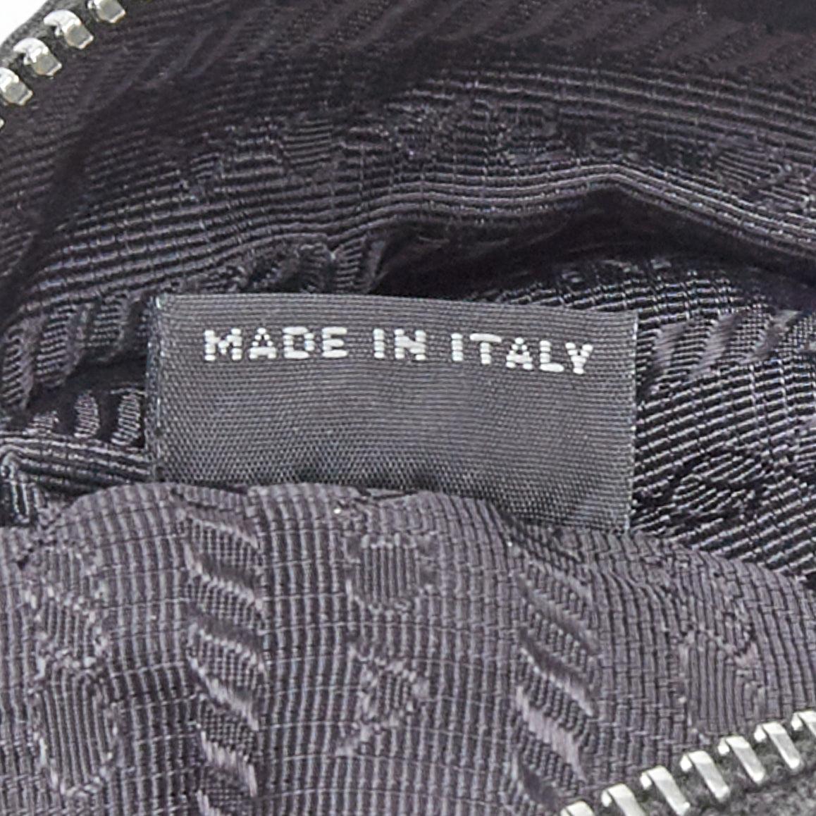 PRADA Wrist Pouch black tessuto nylon triangle logo arm bag 4