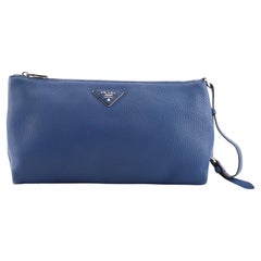 Prada Vitello Daino Große Clutch für das Handgelenk