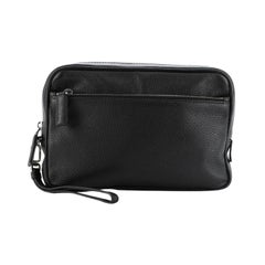Prada Vitello Daino Große Wristlet Clutch mit Reißverschluss