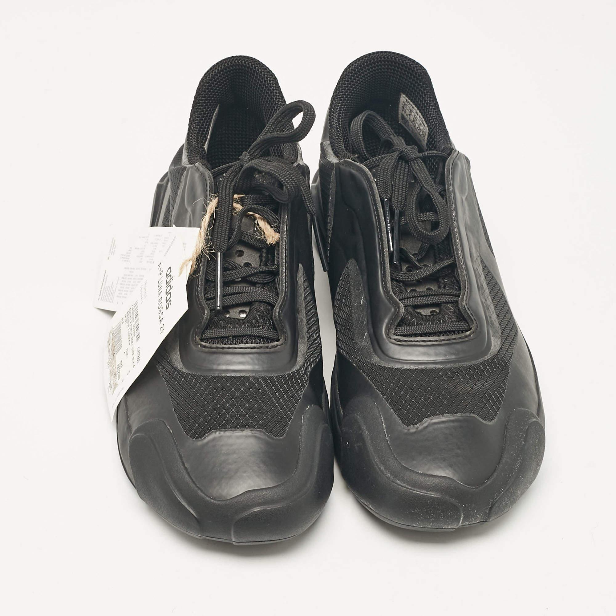 Prada x Adidas Black Nylon Luna Rossa Sneakers Size 36 2/3 In New Condition In Dubai, Al Qouz 2