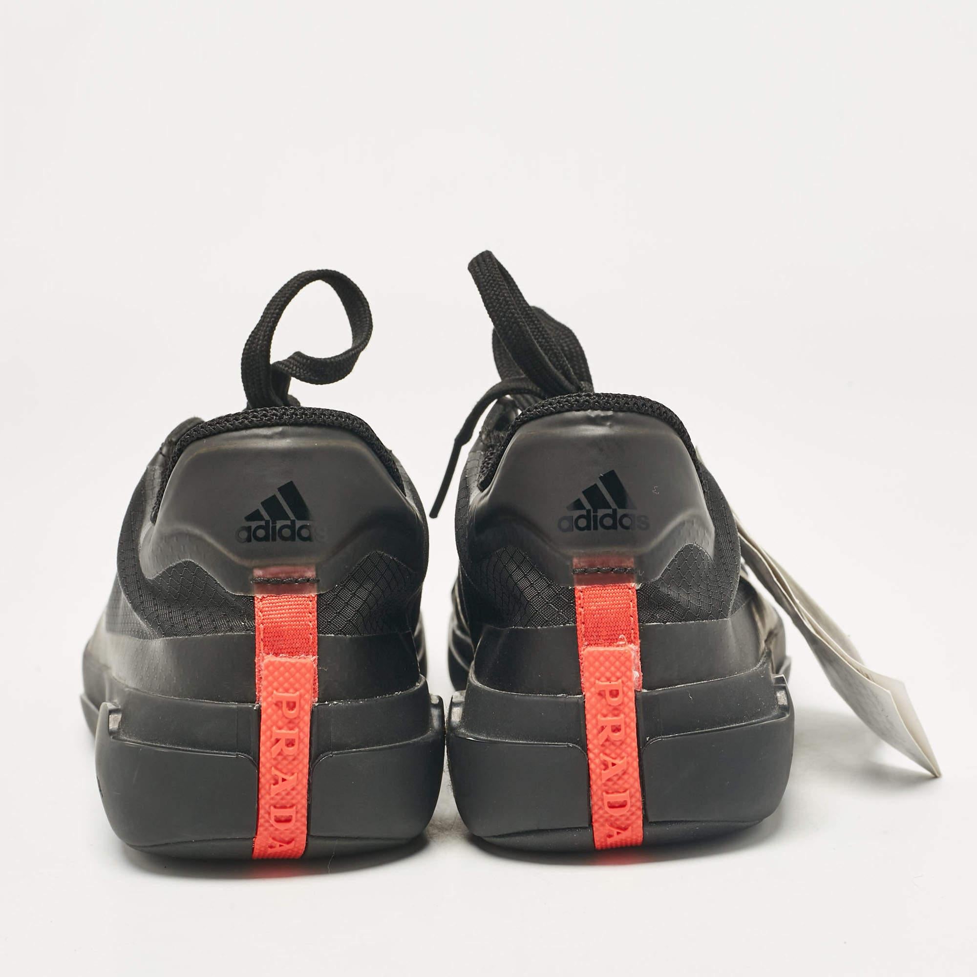 Prada x Adidas Black Nylon Luna Rossa Sneakers Size 36 2/3 1
