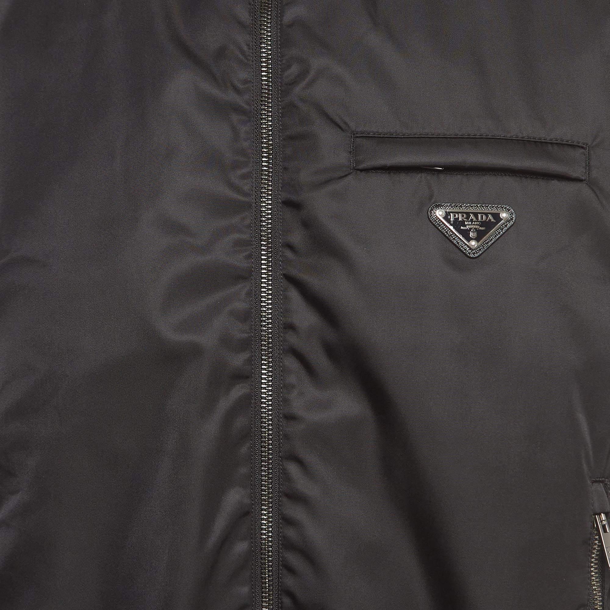 Prada X Adidas Black Re-Nylon Track Jacket XL 3