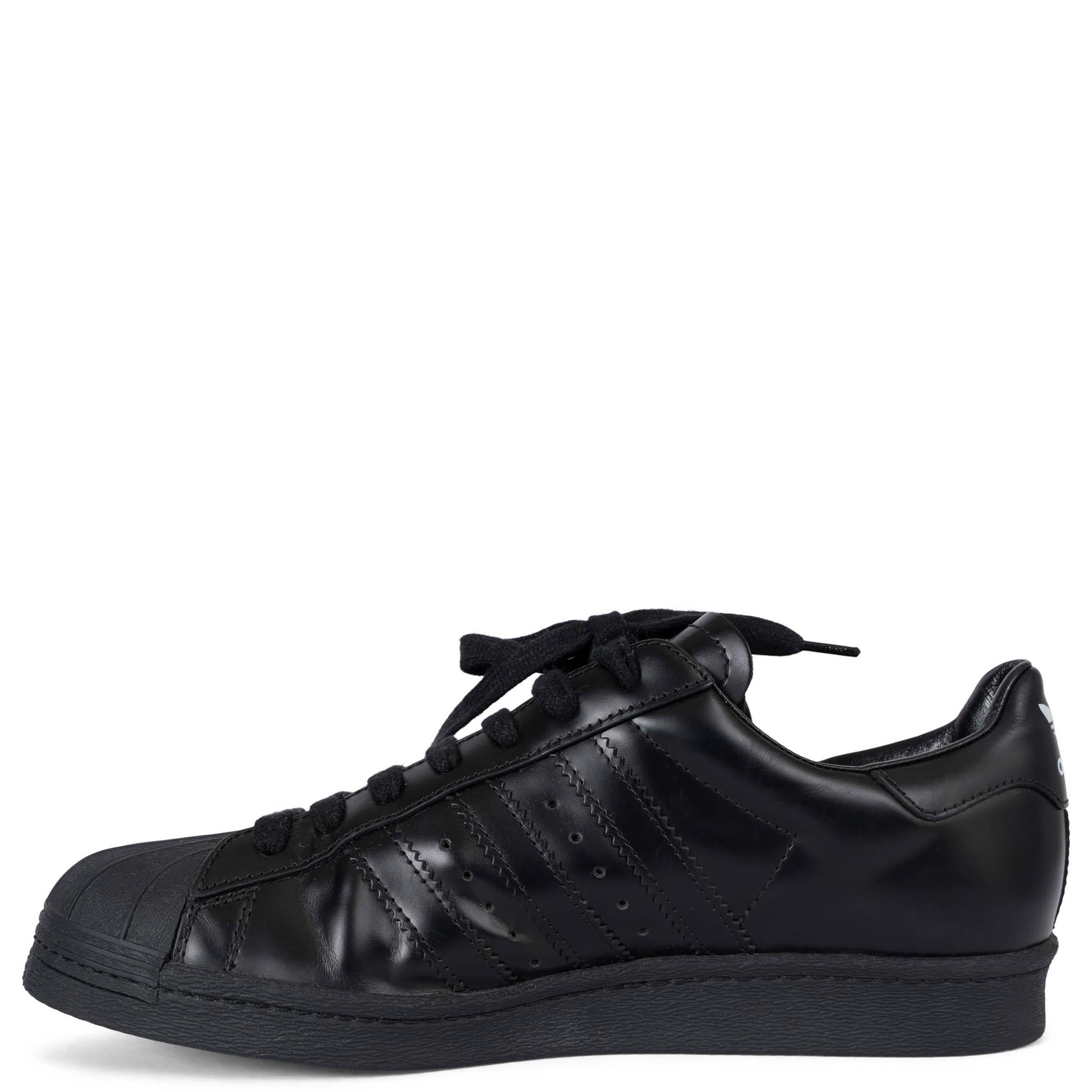 Black PRADA x ADIDAS Core black leather 2020 SUPERSTAR Sneakers Shoes 38.5 For Sale