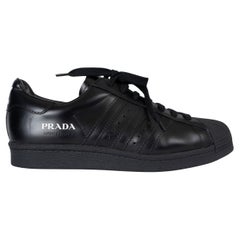 PRADA x ADIDAS Core black leather 2020 SUPERSTAR Sneakers Shoes 38.5