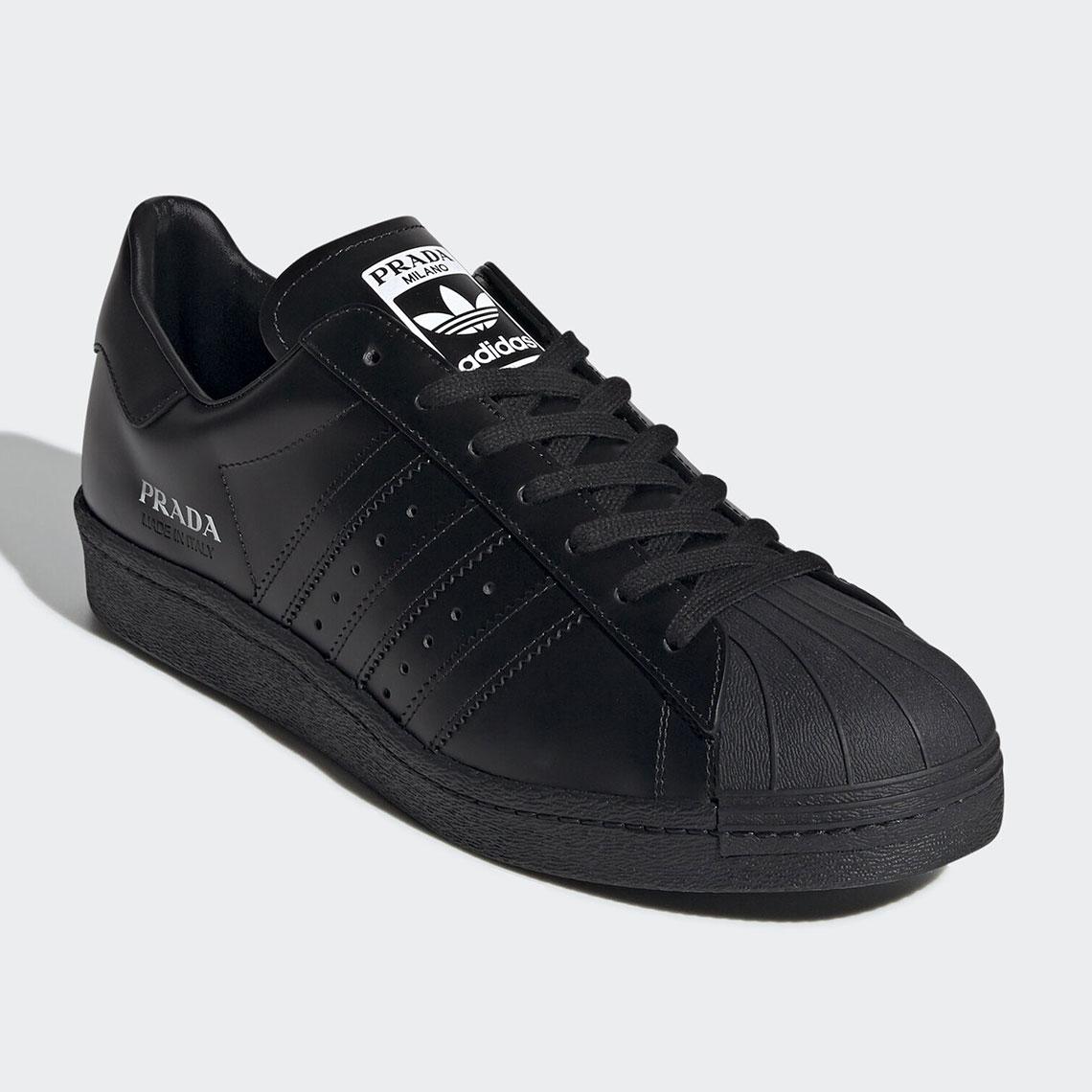 Prada x Adidas Originals Black Prada Edition Superstar Sneaker Size 11 In New Condition In Montreal, Quebec