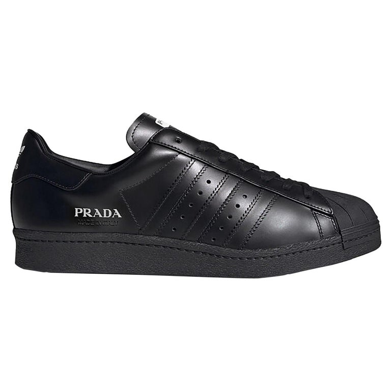 Prada x Adidas Originals Black Prada Edition Superstar Sneaker Size 11 at  1stDibs