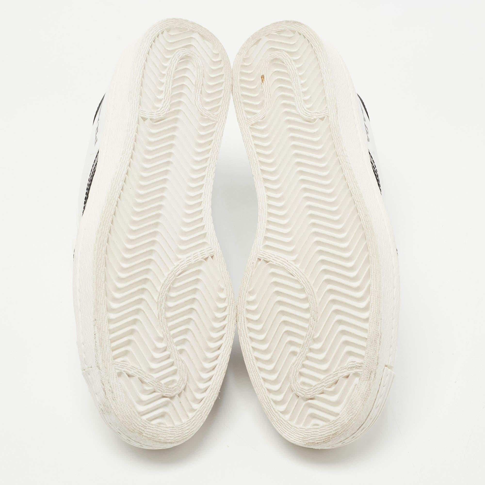Prada x Adidas White/Black Leather Superstar Sneakers Size 37 1/3 4