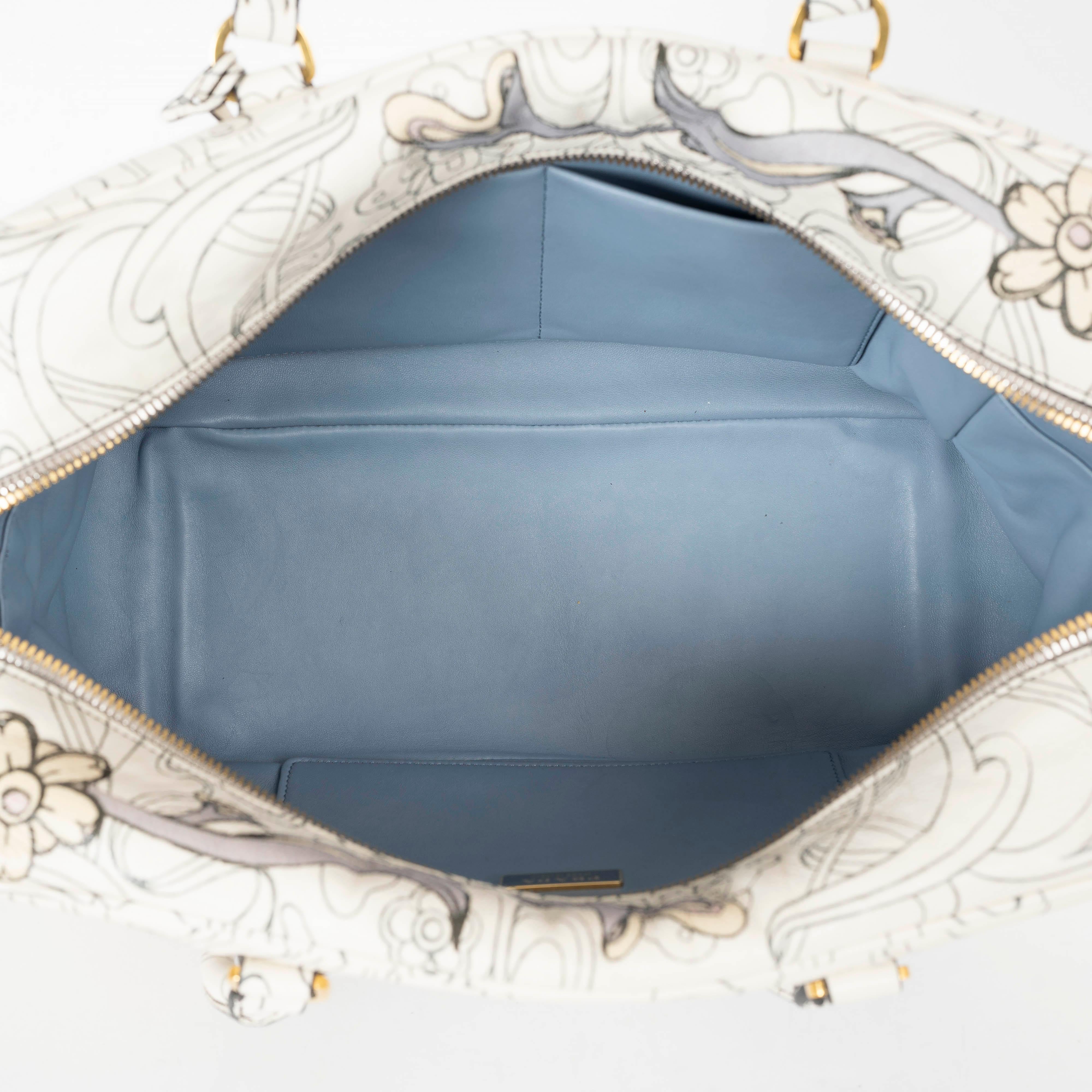 Women's PRADA x JAMES JEAN cream leather 2018 BUNNY BAULETTO Bag For Sale