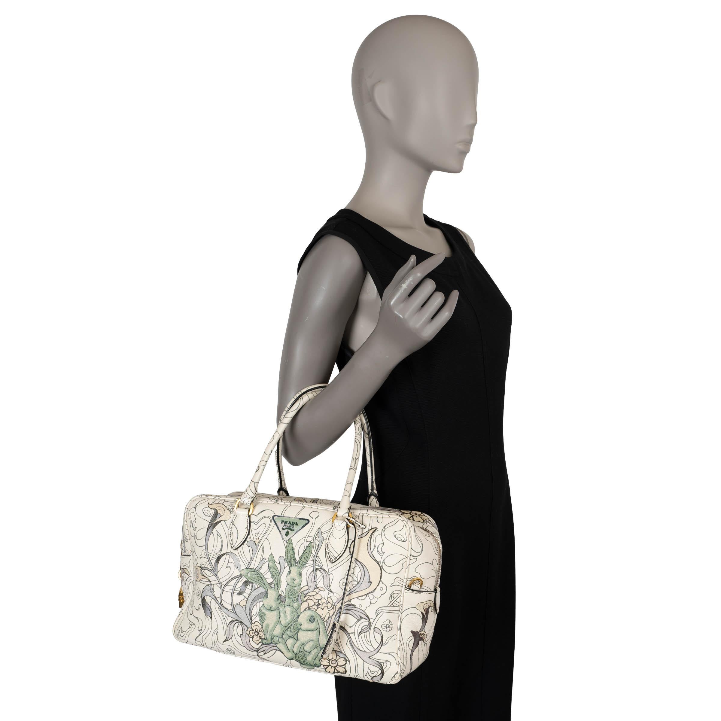 PRADA x JAMES JEAN cream leather 2018 BUNNY BAULETTO Bag For Sale 3