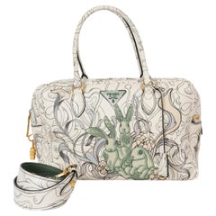 PRADA x JAMES JEAN Cremefarbene Ledertasche 2018 BUNNY BAULETTO