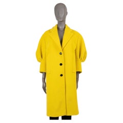 PRADA yellow 2021 PUFF SLEEVE CORDUROY VELVET Coat Jacket 38 XS