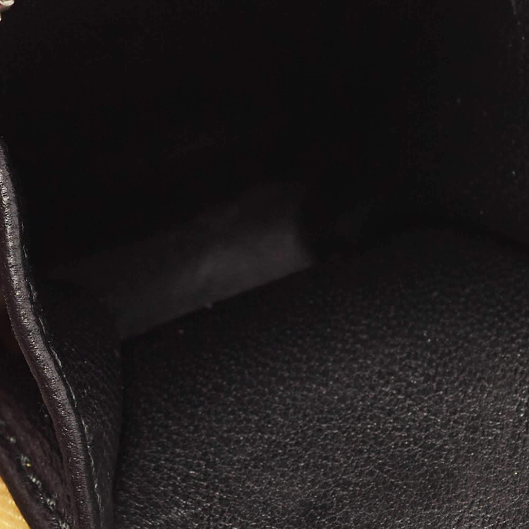 Prada Yellow/Black Leather Triangle Shoulder Bag 2