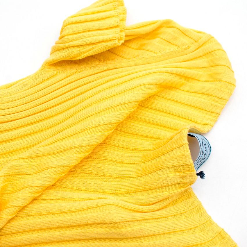 Prada Yellow Fitted Knitted Tshirt US 0-2 6
