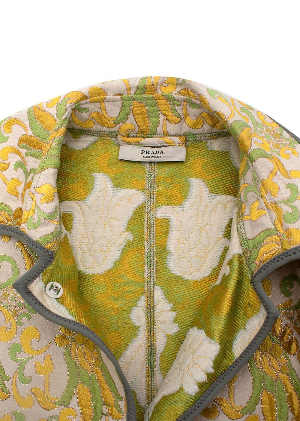 Coates in jacquard giallo e verde di Prada - US 6 In condizioni ottime a London, GB