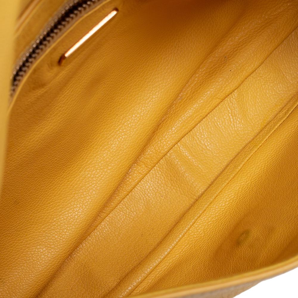 Prada Yellow Leather Chain Mail Cleo Shoulder Bag 3
