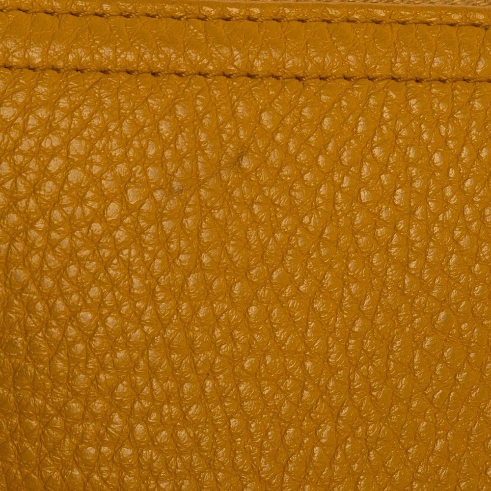 Women's Prada Yellow Leather Zip Around Wallet