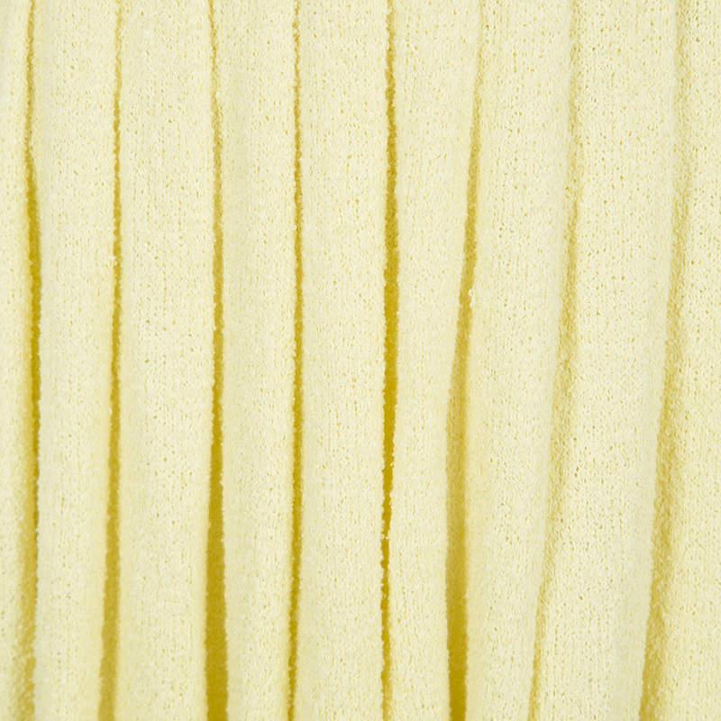 Women's Prada Yellow Pleated Terry Cloth Skirt M For Sale