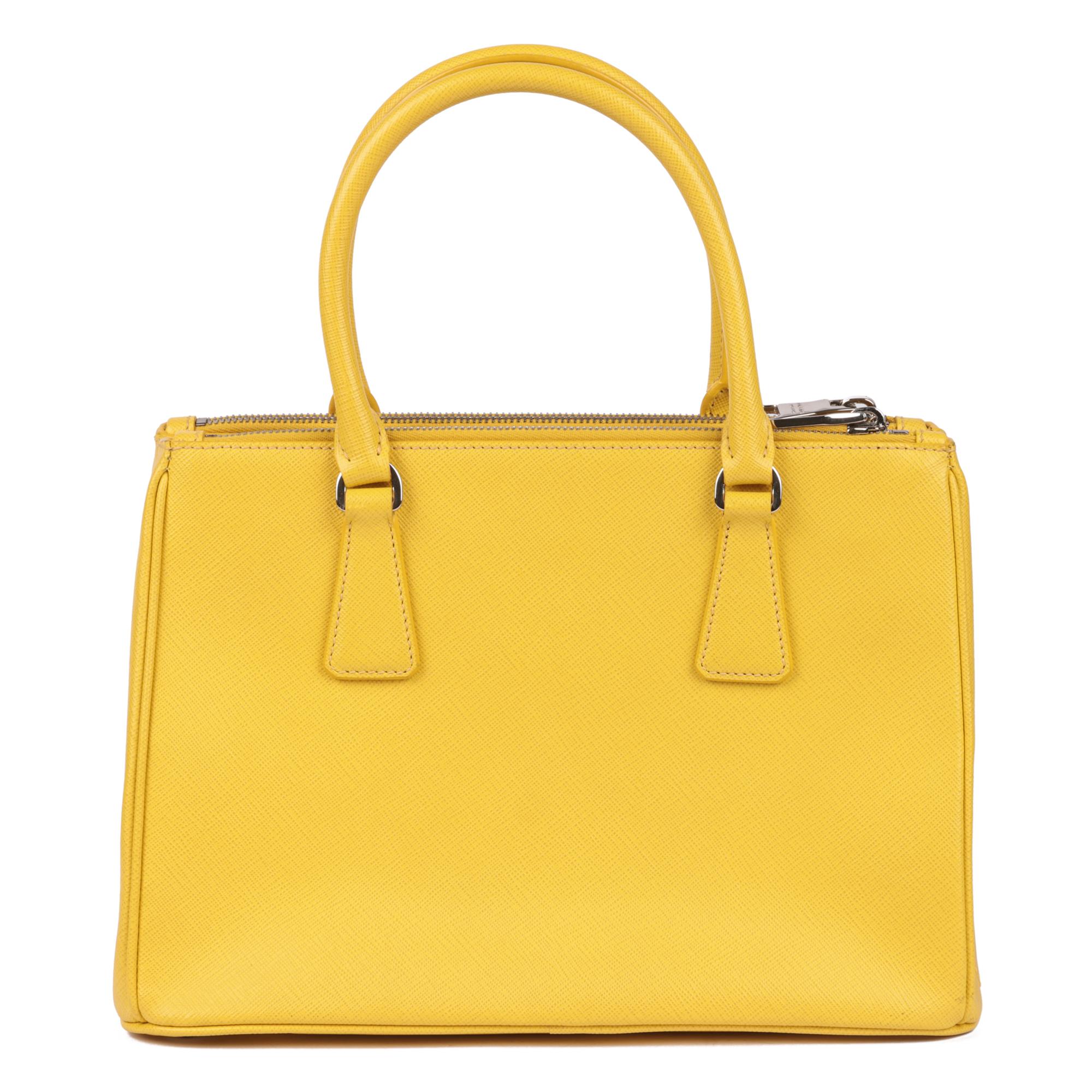 PRADA Yellow Saffiano Leather Galleria Tote at 1stDibs | prada yellow ...