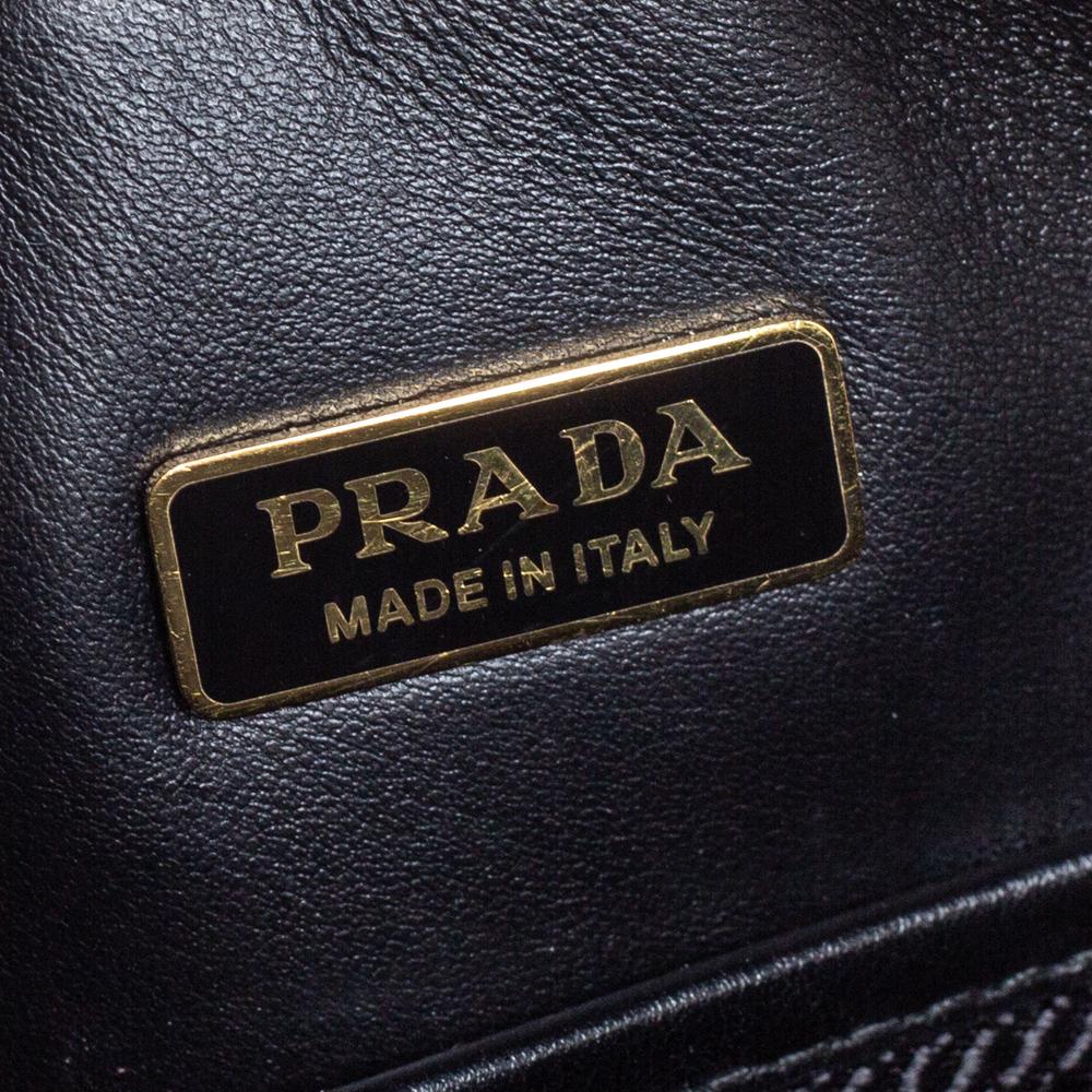 Women's Prada Yellow Saffiano Lux Leather Odette Top Handle Bag