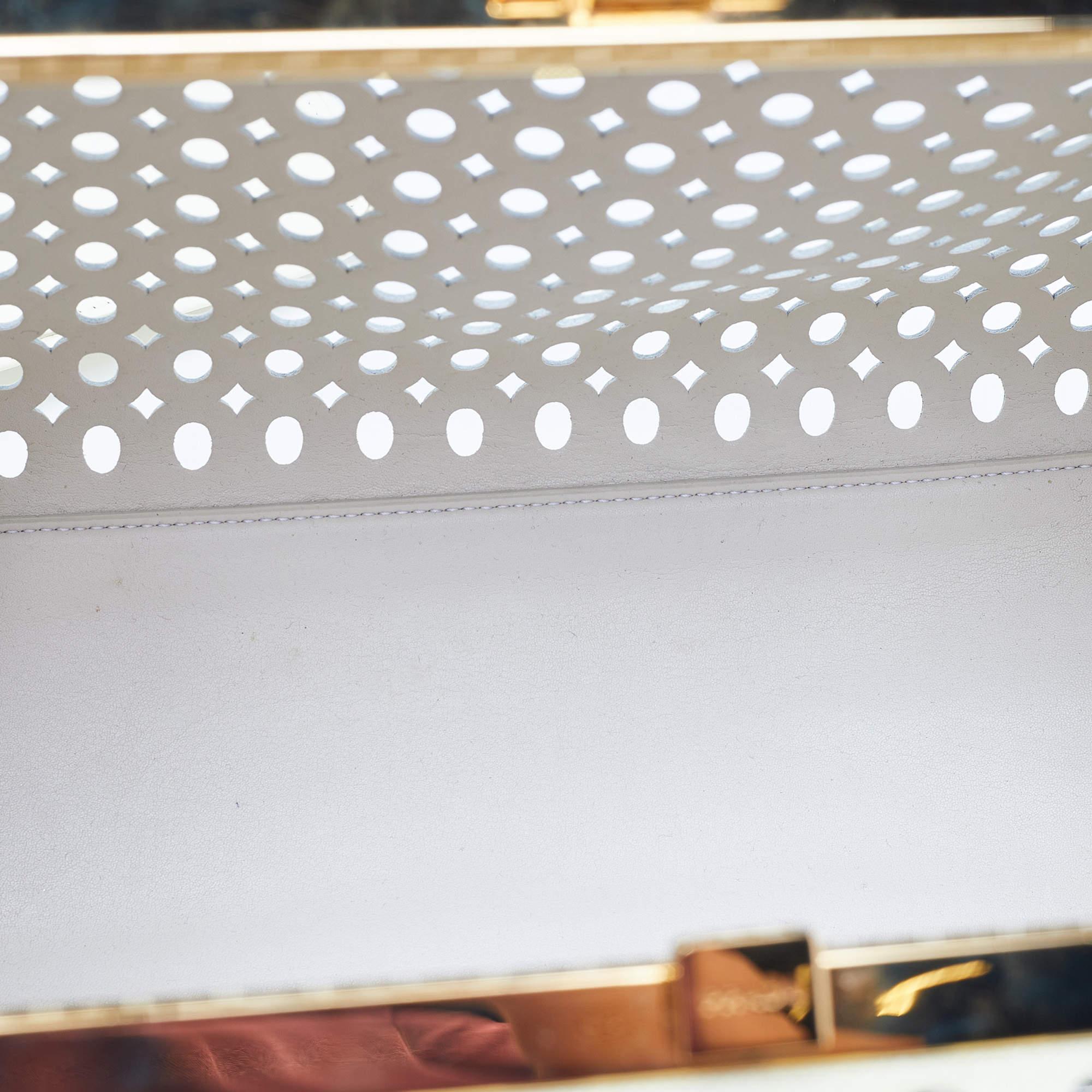 Prada Yellow Saffiano Patent Leather Pyramid Frame Satchel 6