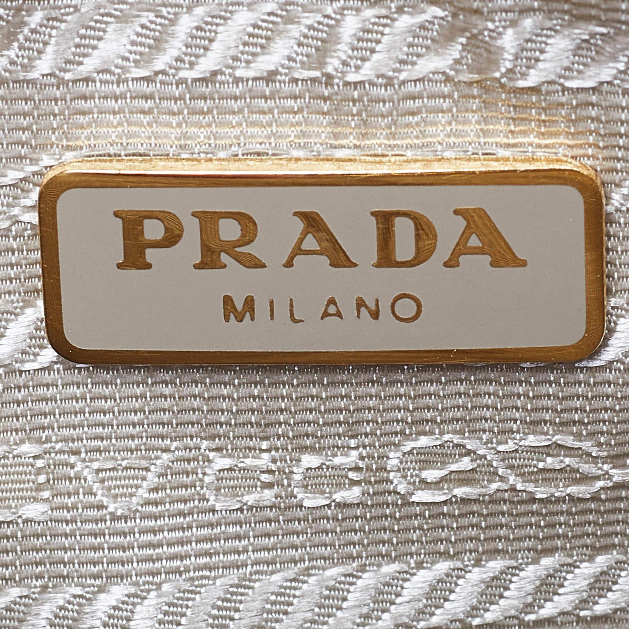 Prada Yellow Saffiano Patent Leather Pyramid Frame Satchel 4