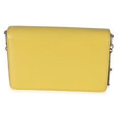 Prada Yellow Spazzolato Triangle Chain Crossbody