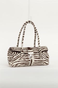 Prada Zebra Animal Print Easy Bag in Pony Hair Leather