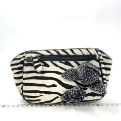 Prada Zebra Print Ponyhair Calfskin Leather Handbag