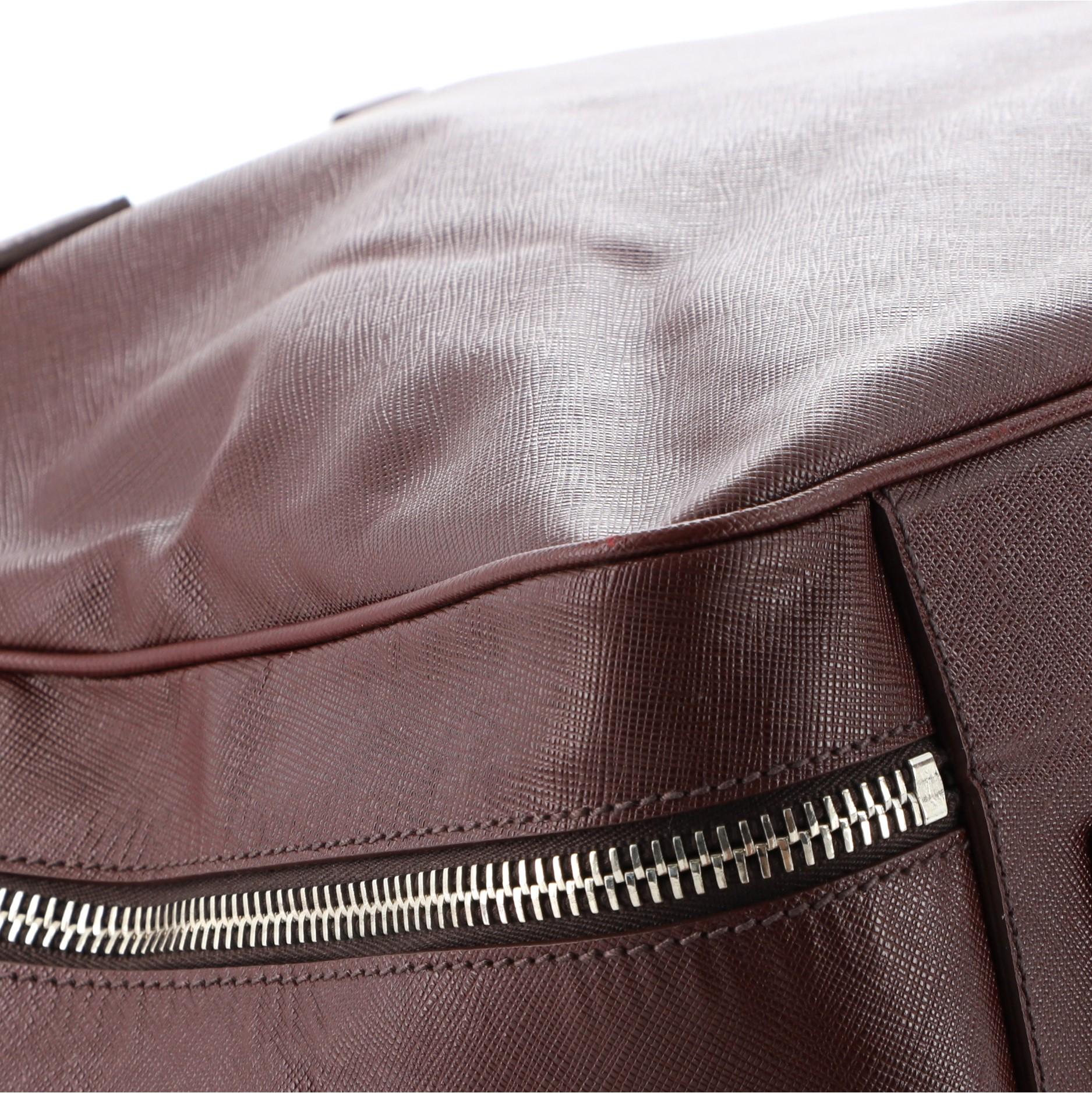Prada Zip Around Briefcase Saffiano Leather Tall 1