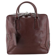 Prada Zip Around Briefcase Saffiano Leather Tall
