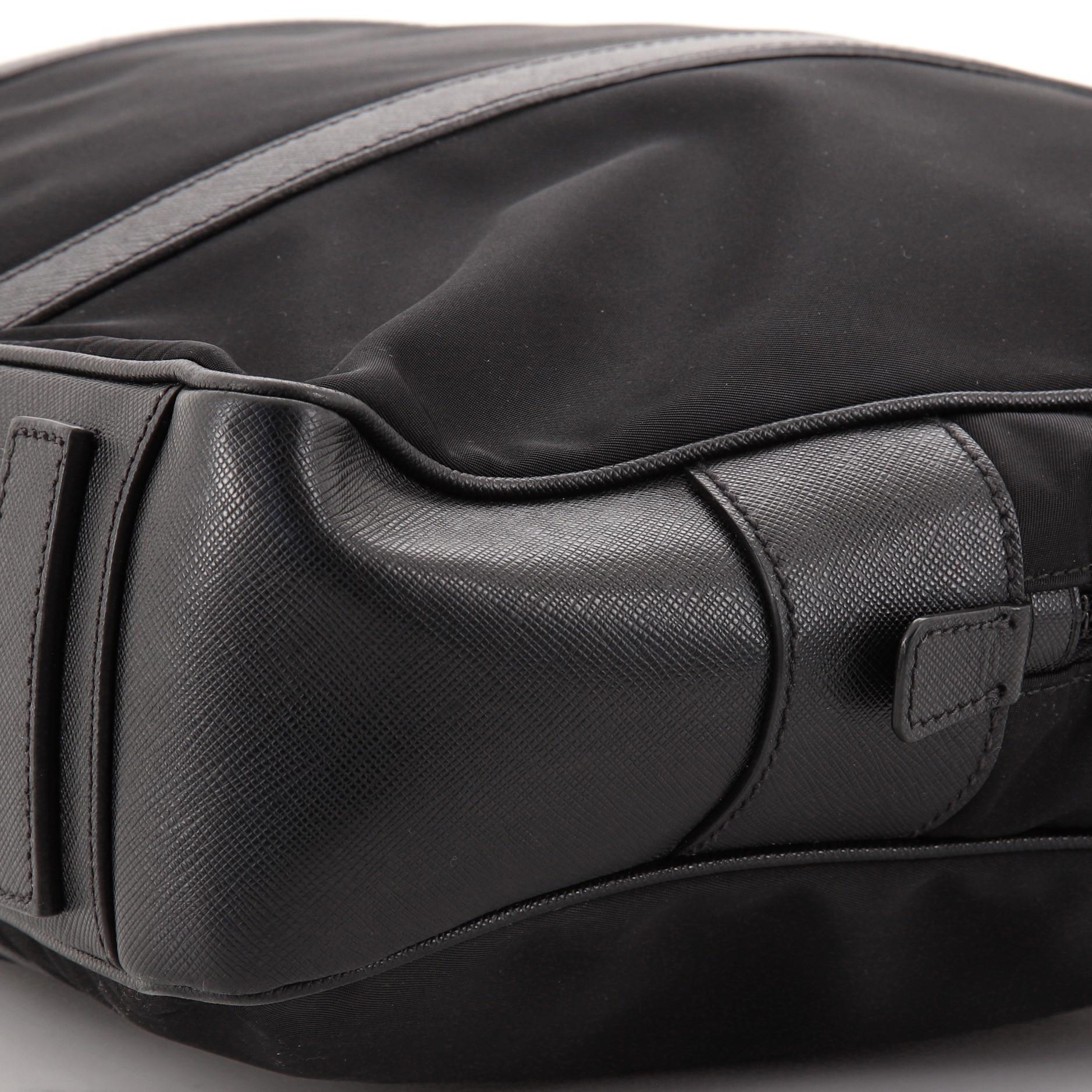 Prada Zip Around Briefcase Tessuto with Saffiano Leather Medium 1