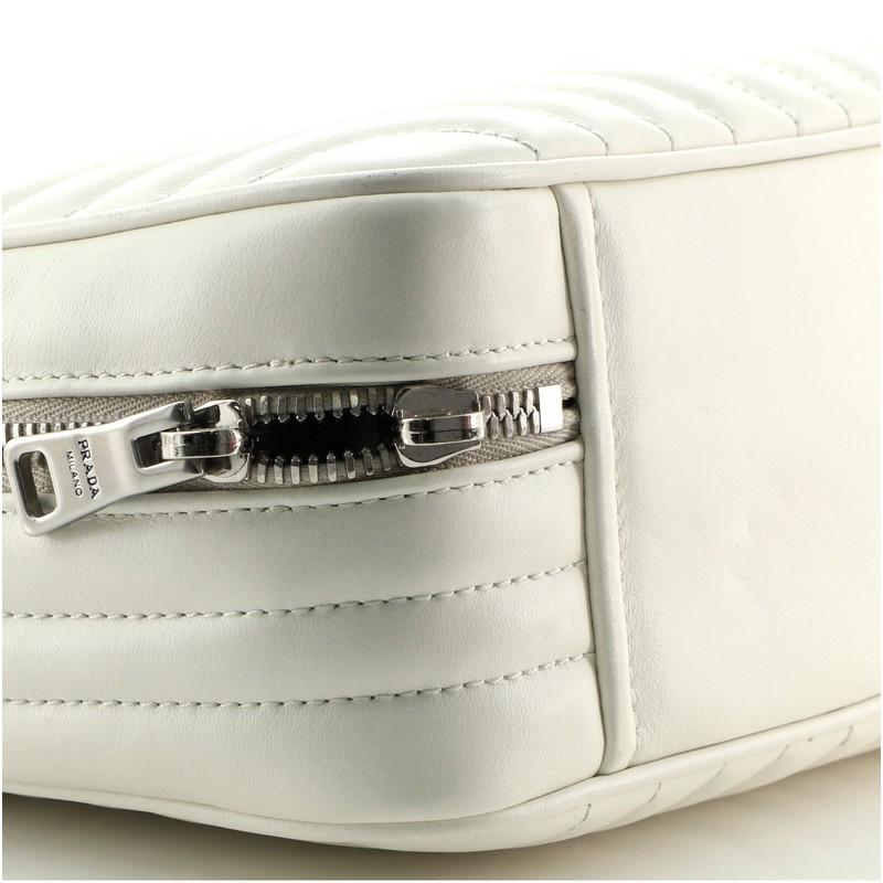 Prada Zip um Top Handle Bag Diagramme gesteppte Leder Medium 1