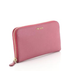 Prada Zip Around Wallet Saffiano Leather