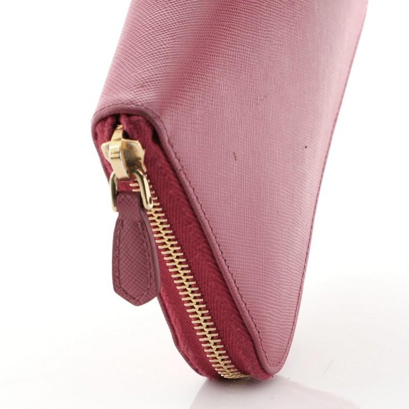 Prada Zip Around Wallet Saffiano Leather  2